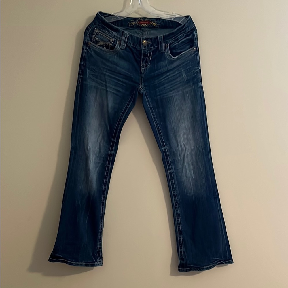Maurices Blue Flare Wide Leg Jeans